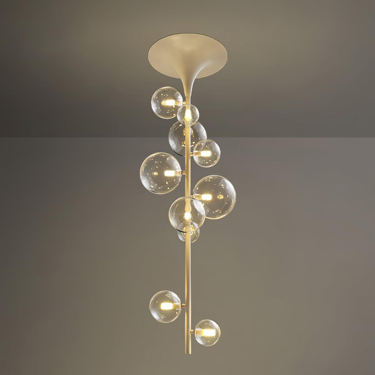 Celeina lampada a sospensione in ottone e vetro a cascata per corridoi