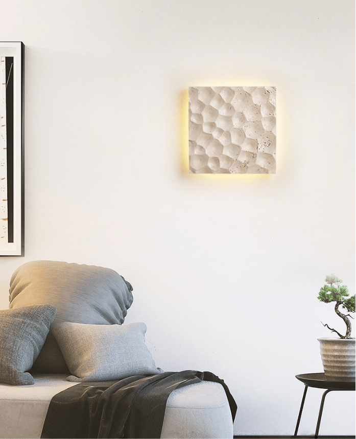 Seleaya applique Hexa Hive Stone Sconce