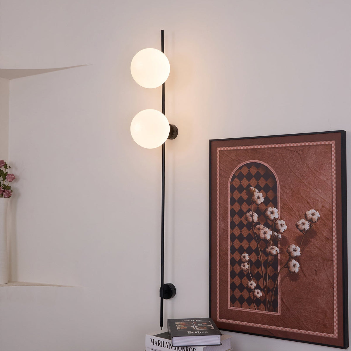 Evshaora lampada da parete in vetro moderno minimalista