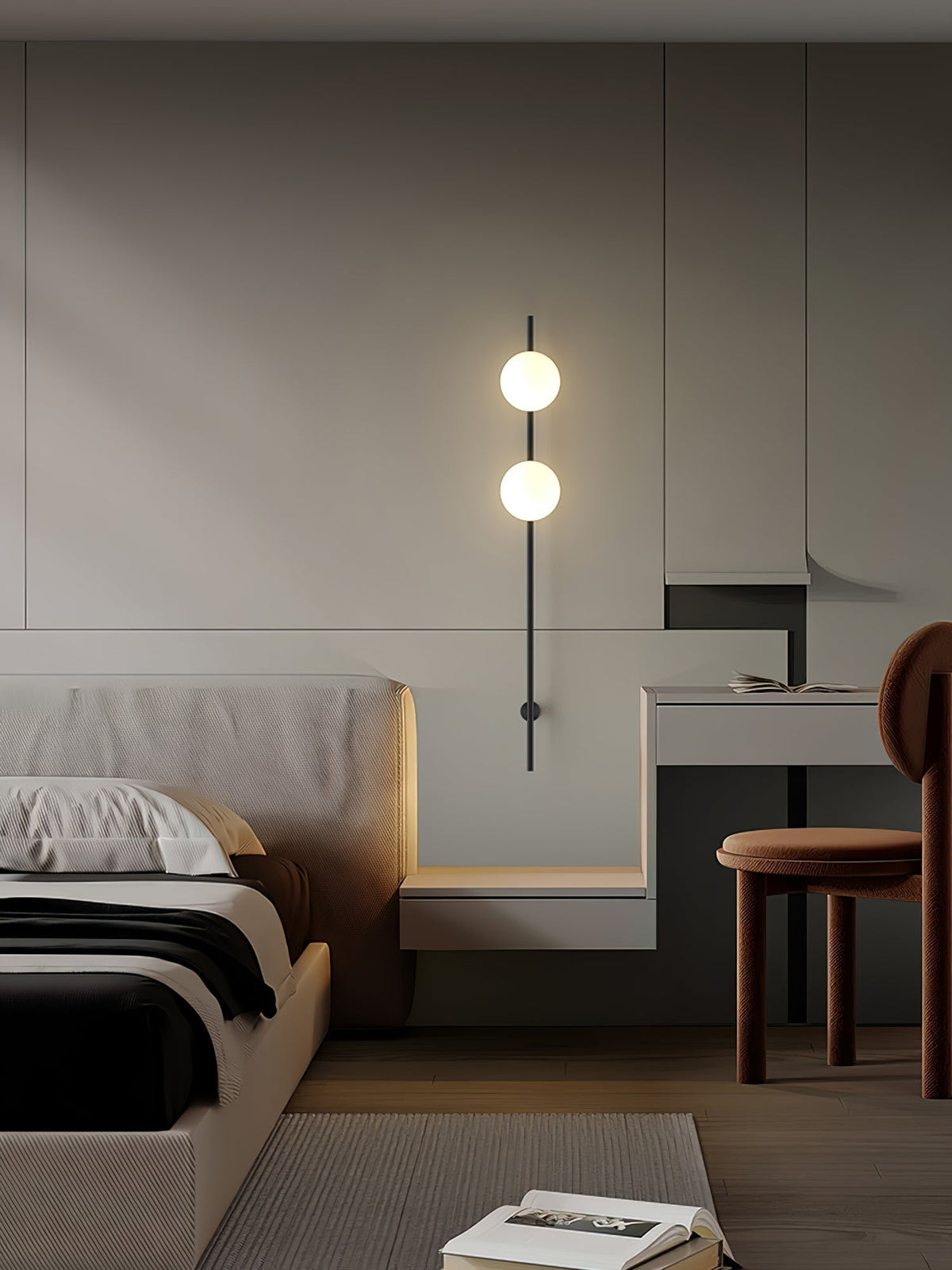 Evshaora lampada da parete in vetro moderno minimalista