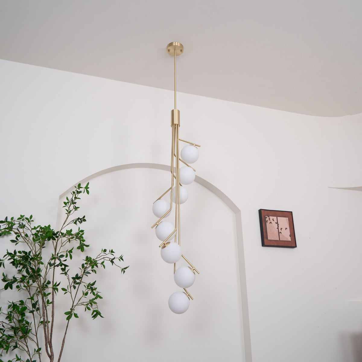 Solivine lampadario Oro Ramo sfera LED