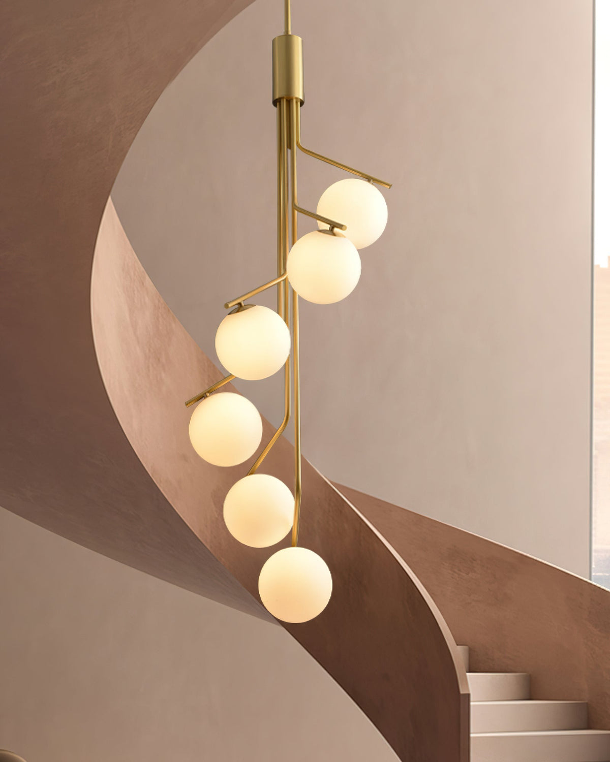 Solivine lampadario Oro Ramo sfera LED