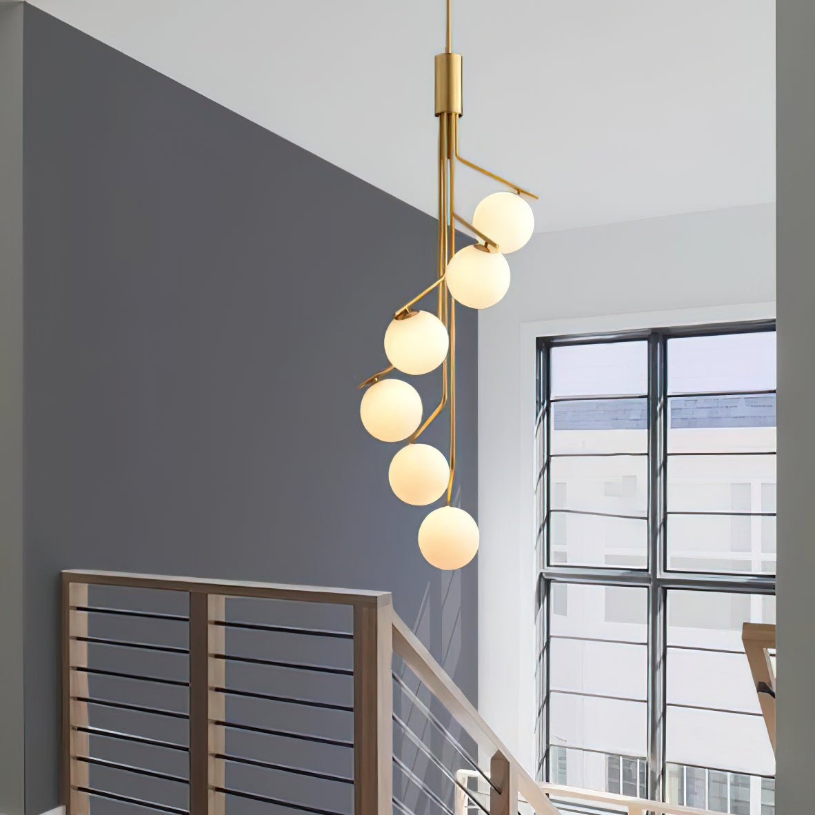 Solivine lampadario Oro Ramo sfera LED
