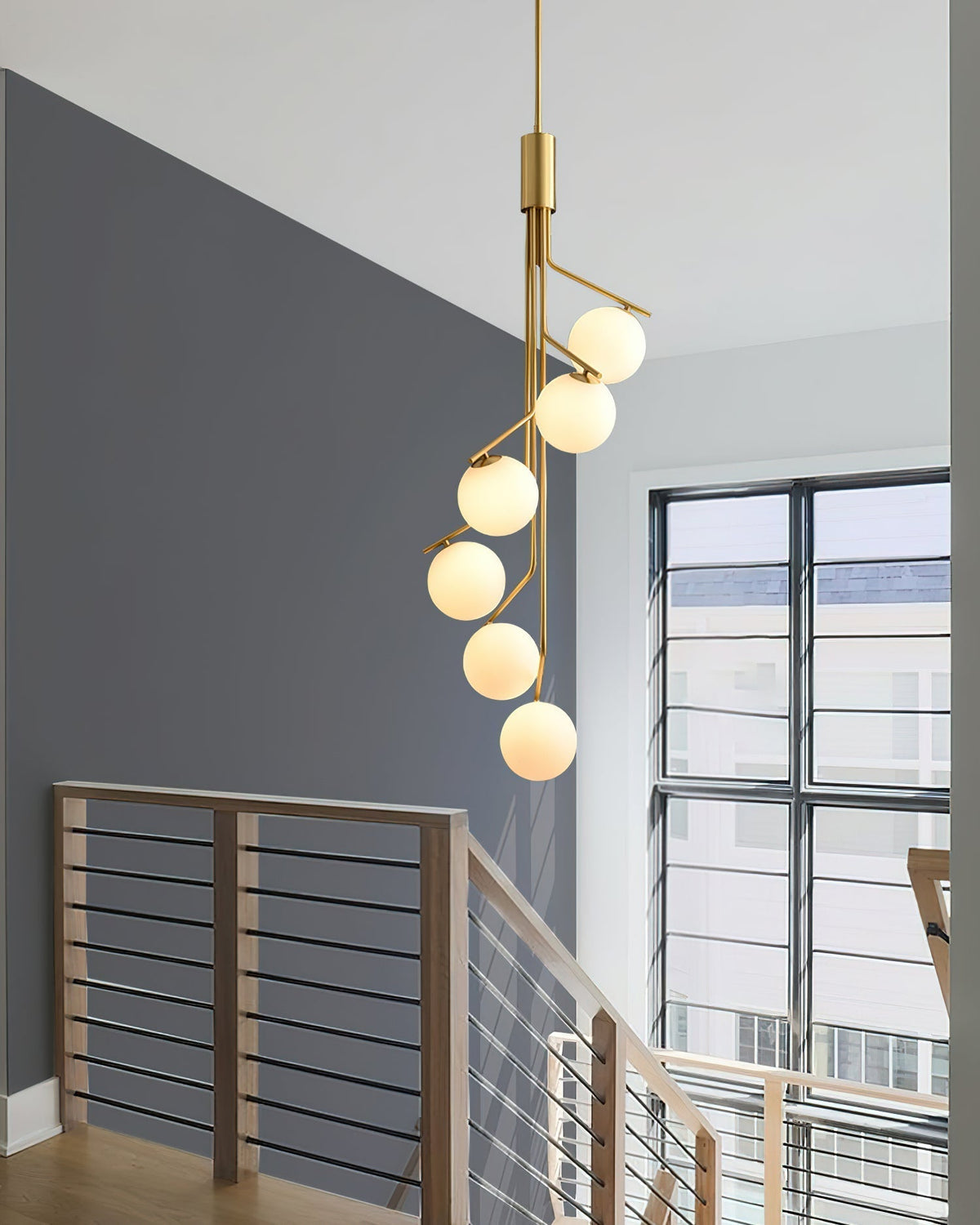 Solivine lampadario Oro Ramo sfera LED