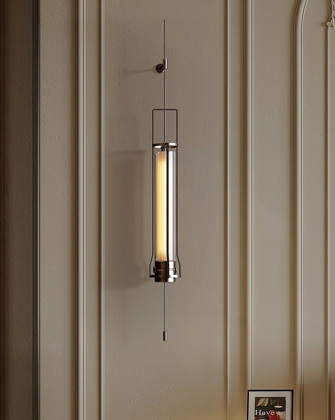Lioralora lampada da parete minimalista moderna in vetro a cilindro