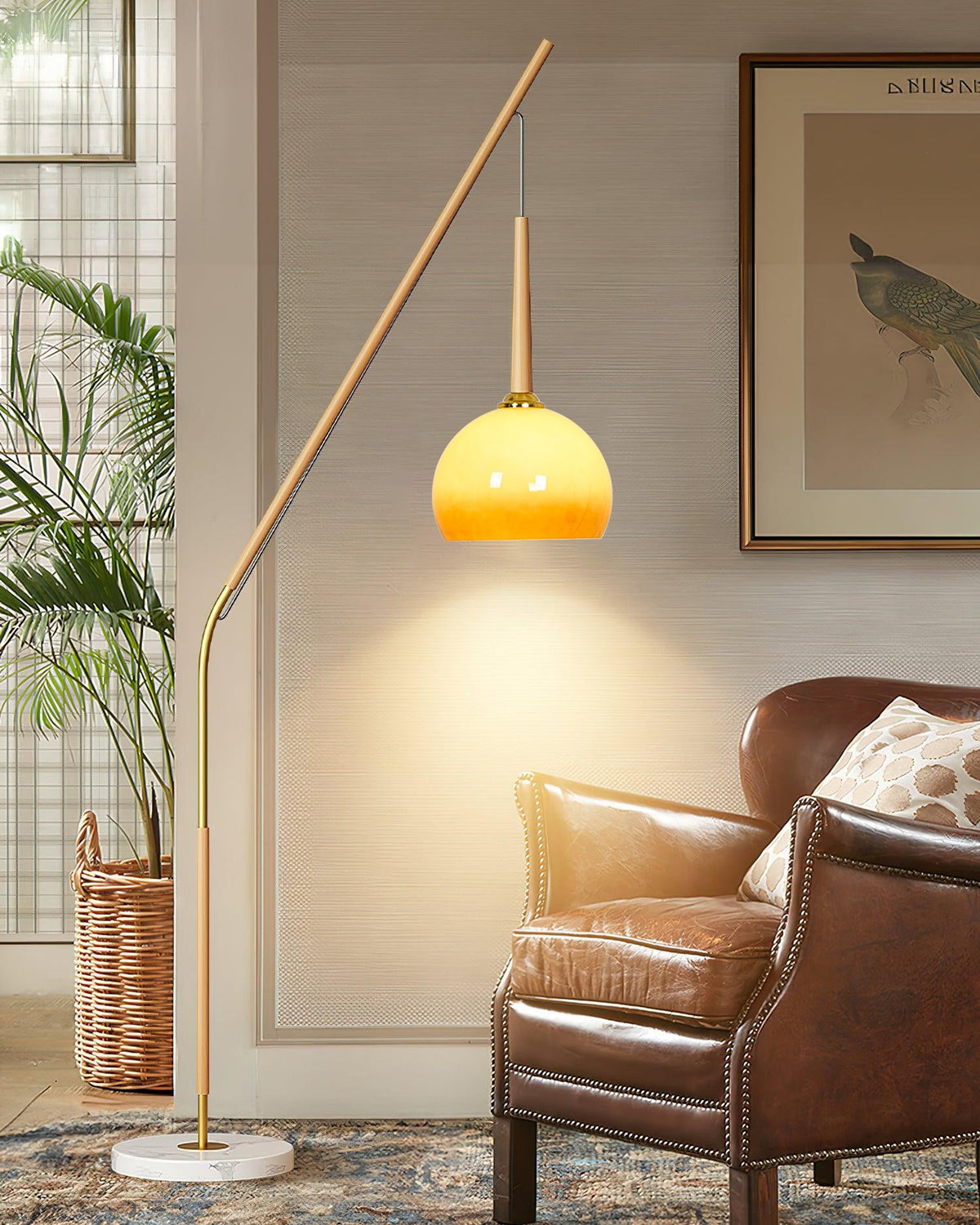 Catalil lampada da terra in vetro Retro