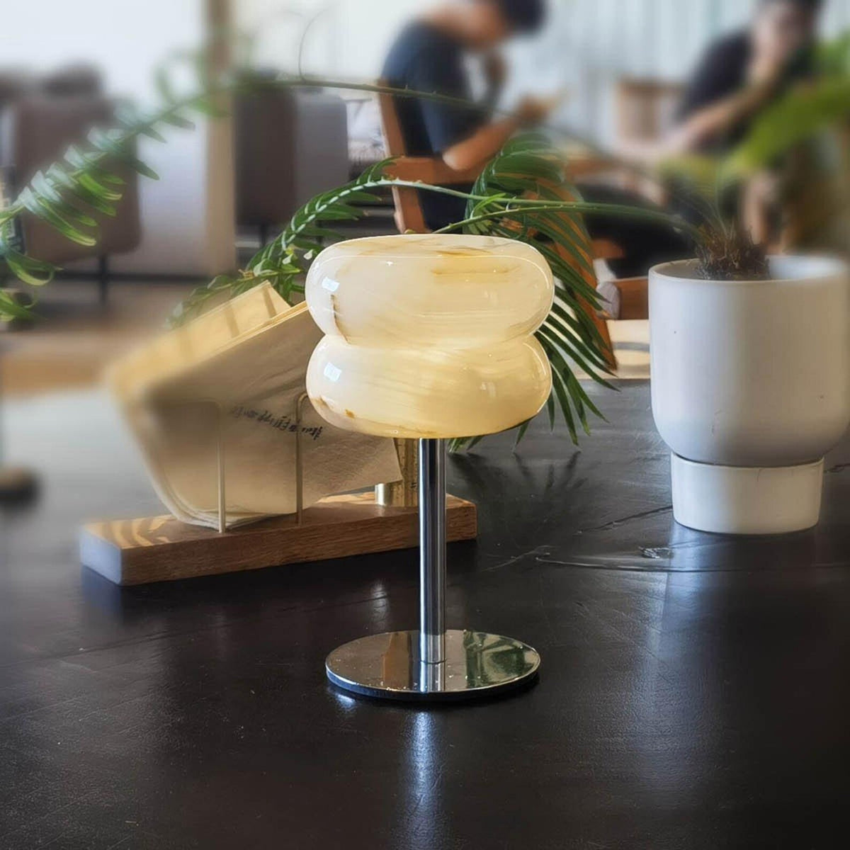 Nivaraine Donut lampada da tavolo in alabastro