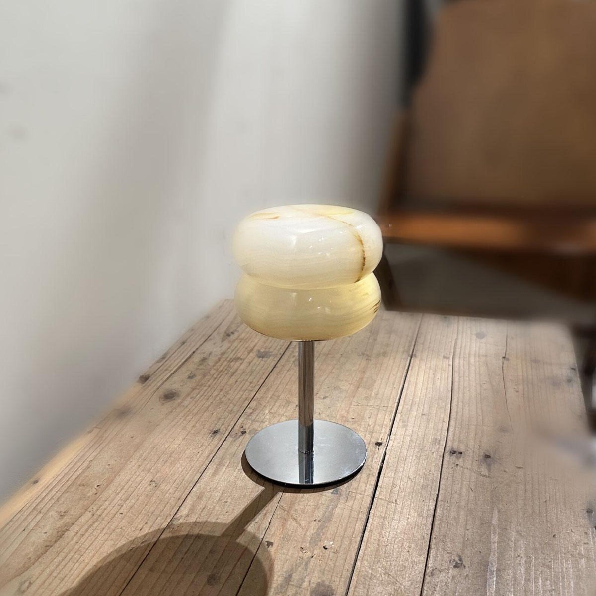 Nivaraine Donut lampada da tavolo in alabastro