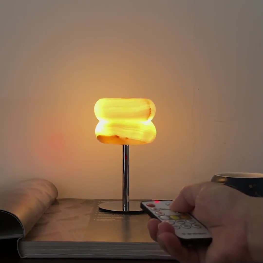 Nivaraine Donut lampada da tavolo in alabastro