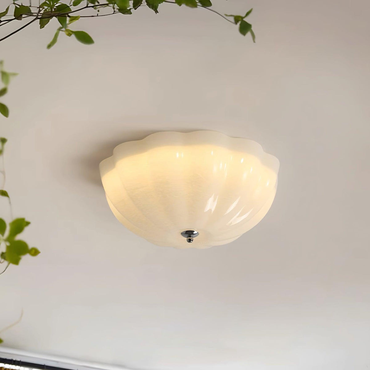Etta plafoniera vetro Jelly Opalescente per camera da letto