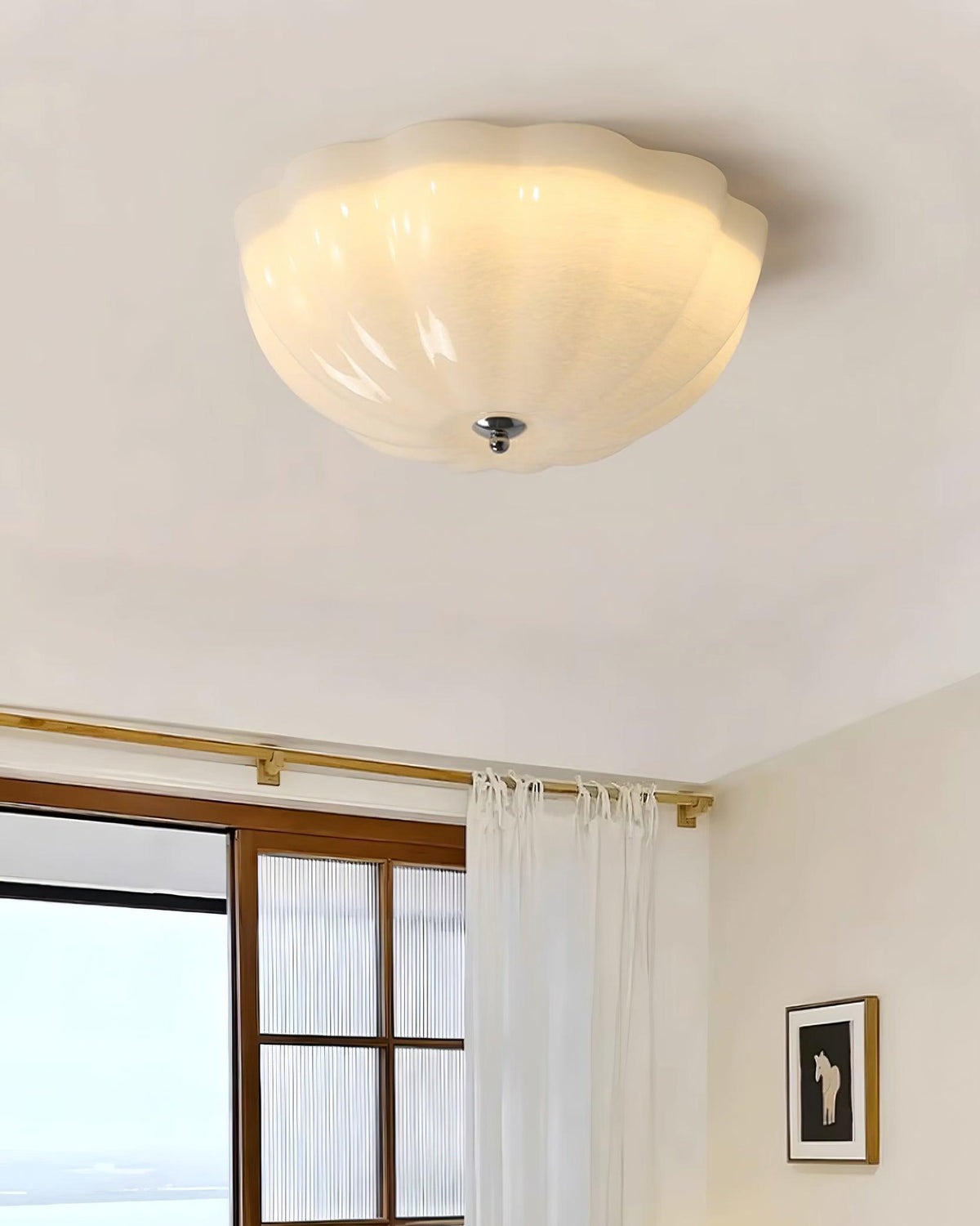 Etta plafoniera vetro Jelly Opalescente per camera da letto