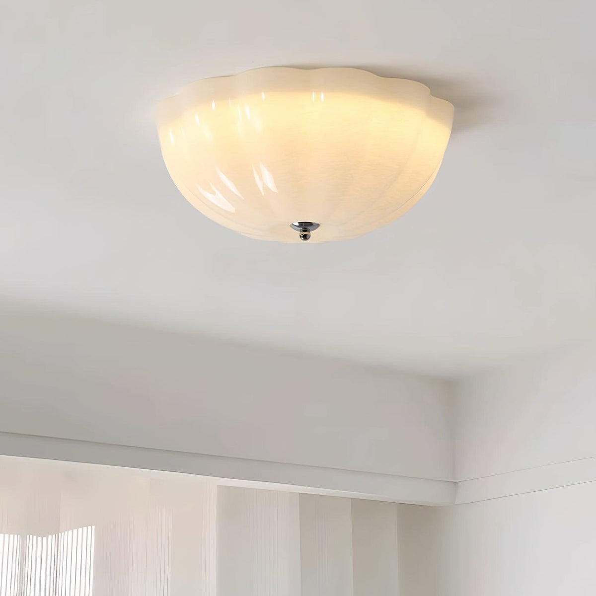 Etta plafoniera vetro Jelly Opalescente per camera da letto