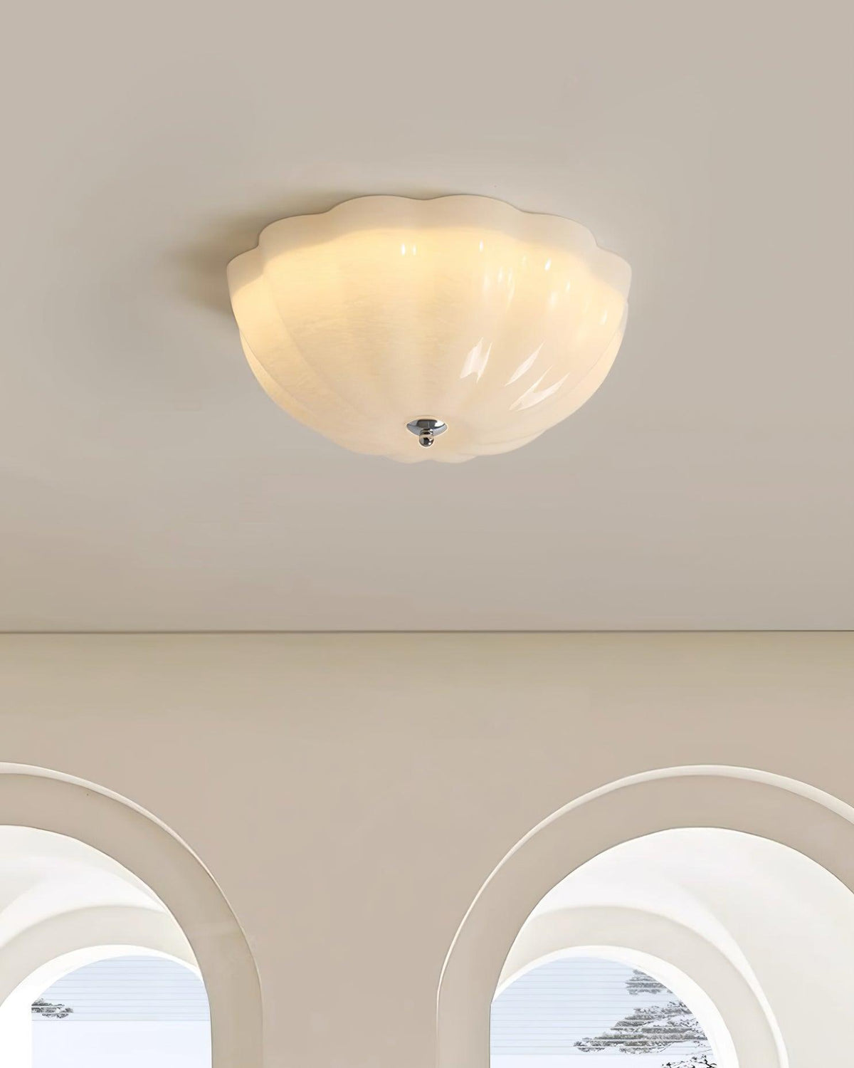 Etta plafoniera vetro Jelly Opalescente per camera da letto