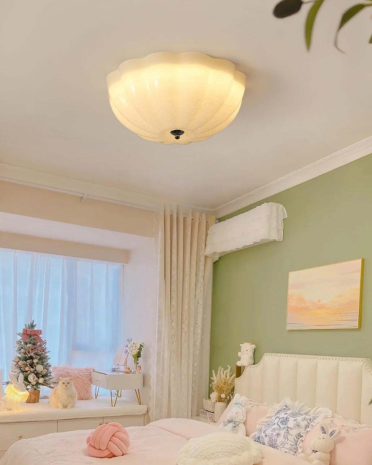 Etta plafoniera vetro Jelly Opalescente per camera da letto