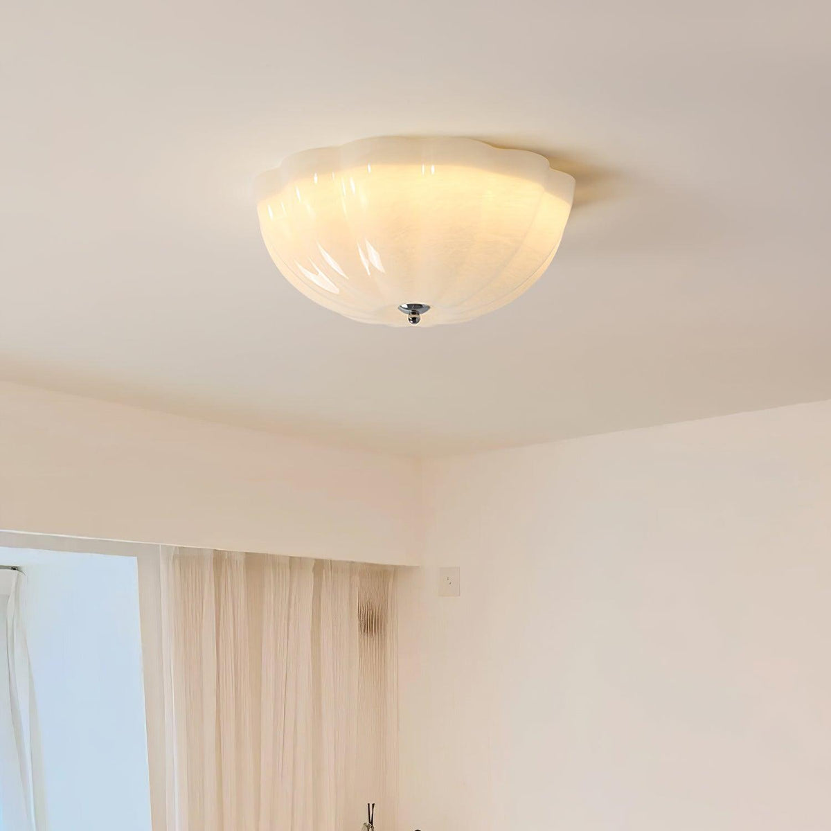 Etta plafoniera vetro Jelly Opalescente per camera da letto