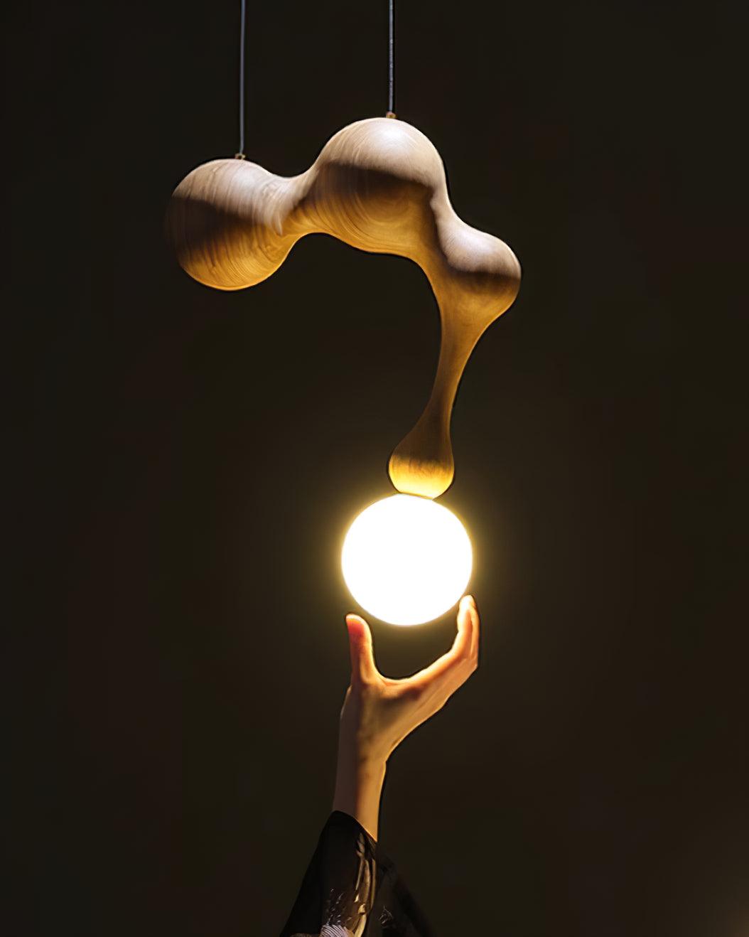 Hale lampada a sospensione in legno lussuoso