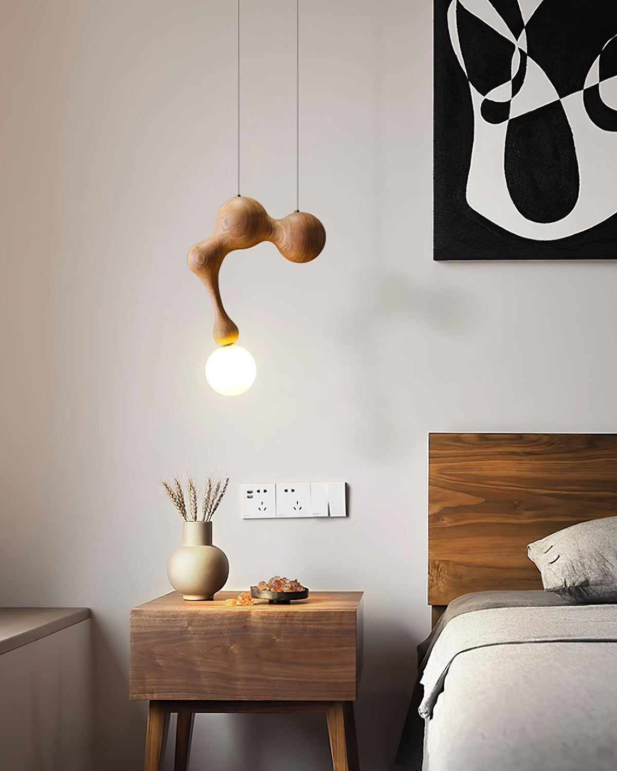 Hale lampada a sospensione in legno lussuoso
