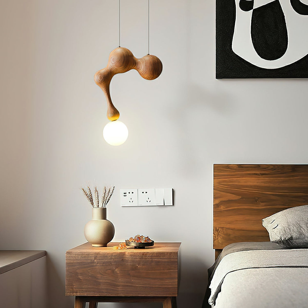 Hale lampada a sospensione in legno lussuoso