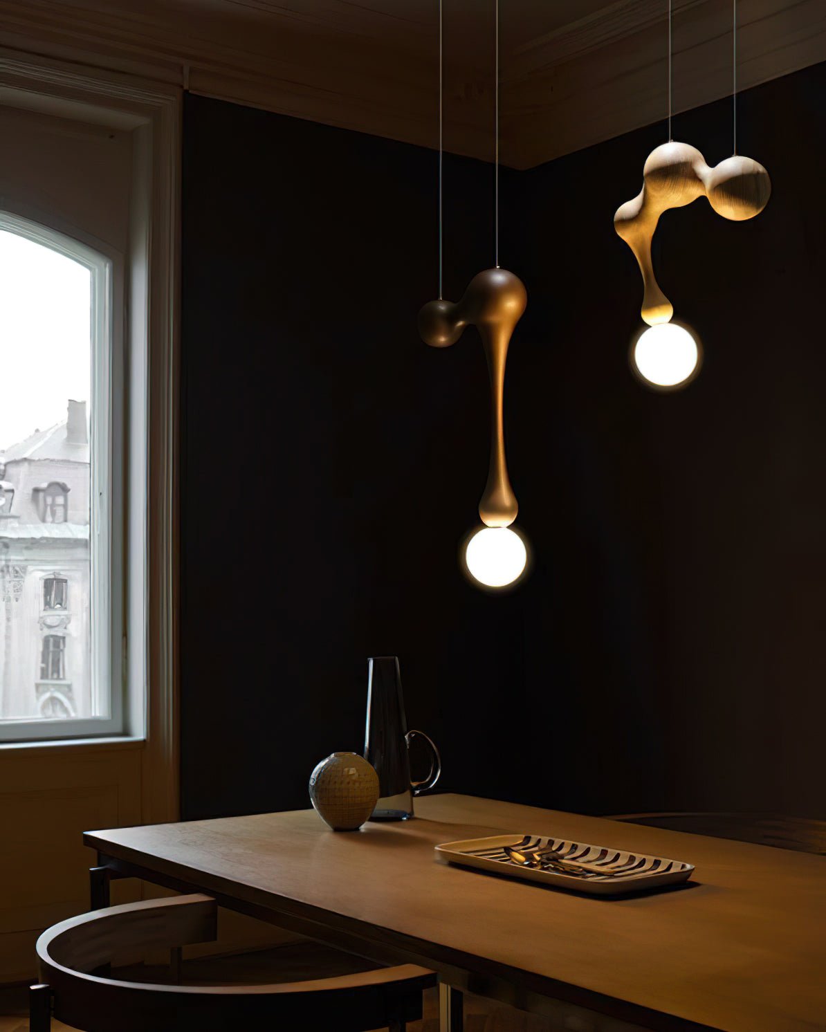 Hale lampada a sospensione in legno lussuoso
