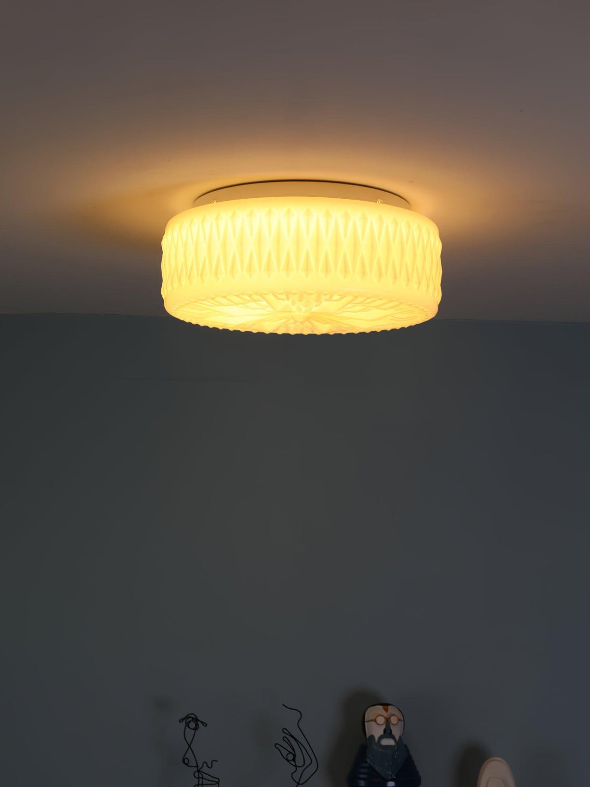 Lioriira lampada da soffitto Paralume in vetro e acrilico moderno Mooncake