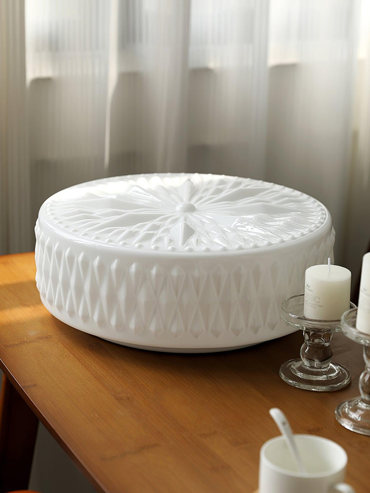 Lioriira lampada da soffitto Paralume in vetro e acrilico moderno Mooncake