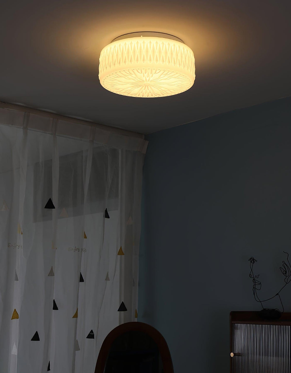 Lioriira lampada da soffitto Paralume in vetro e acrilico moderno Mooncake