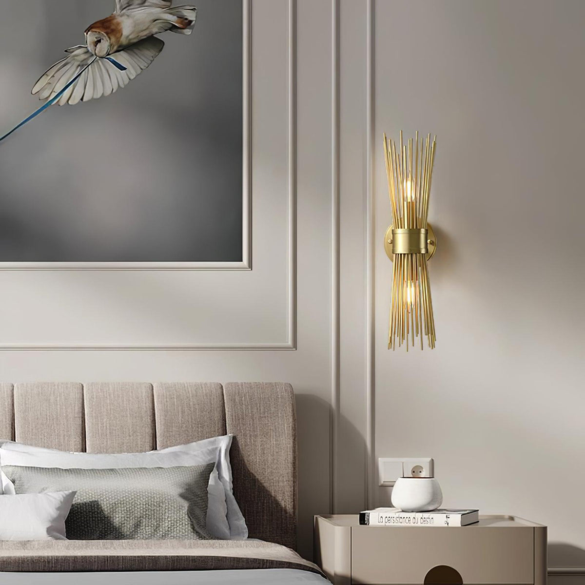 Thresher lampada da parete postmoderna in ottone