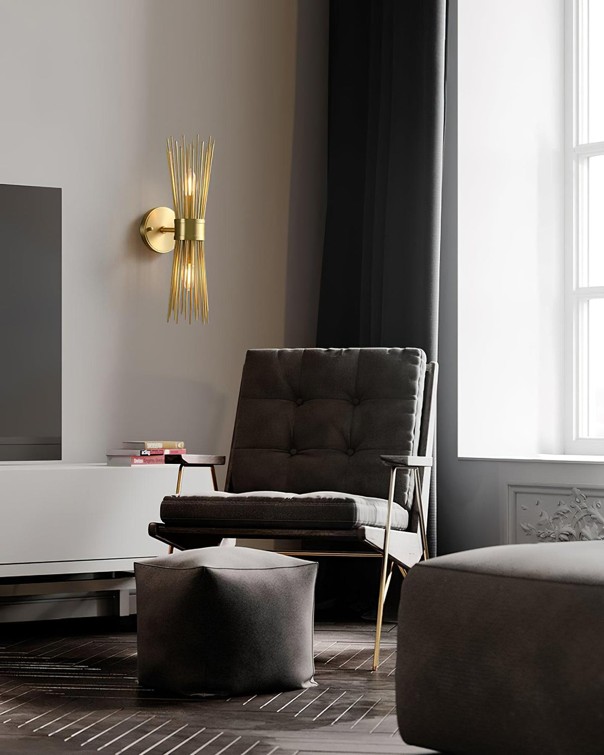 Thresher lampada da parete postmoderna in ottone