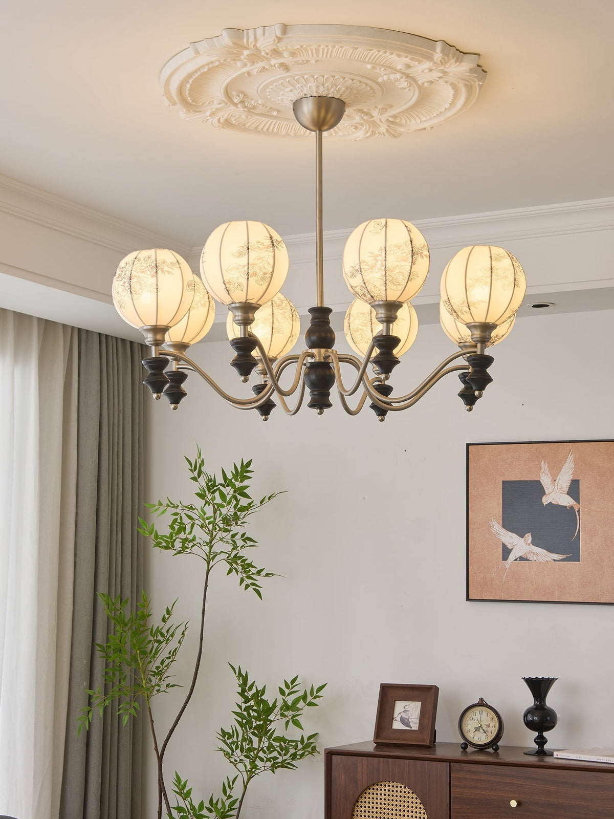 Osilan lampadario Eleganza vintage in legno