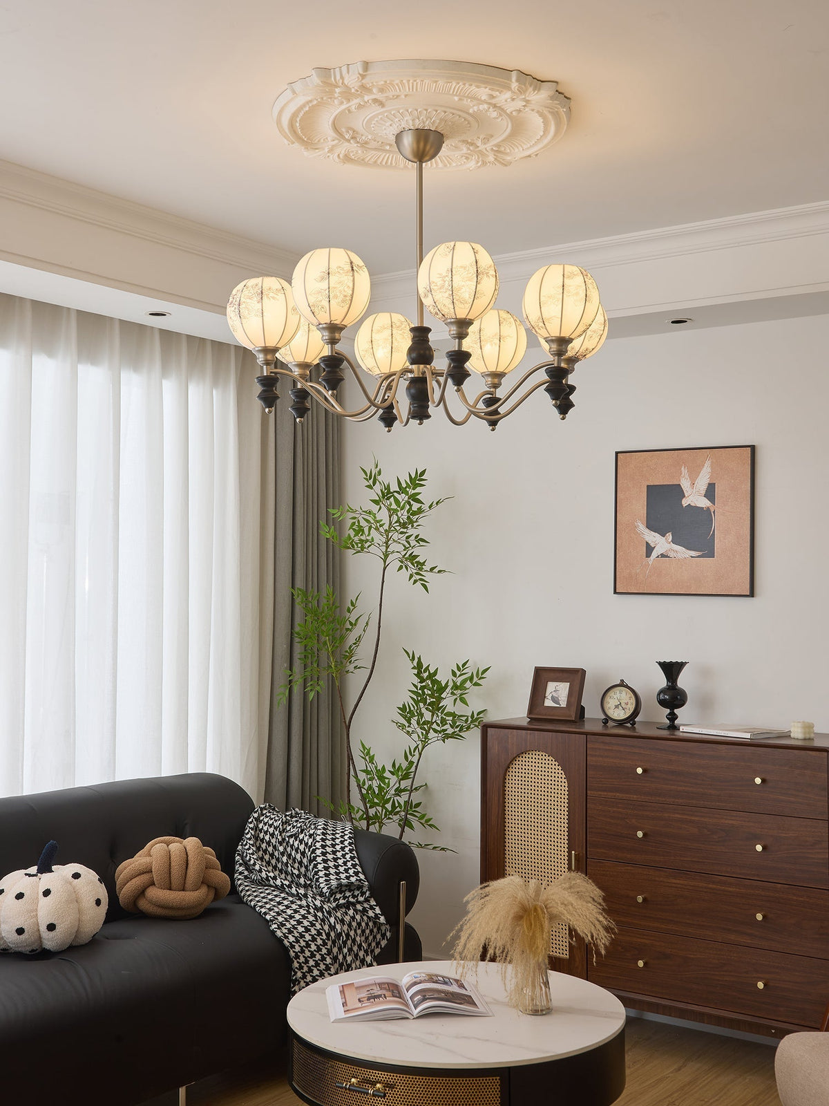 Osilan lampadario Eleganza vintage in legno