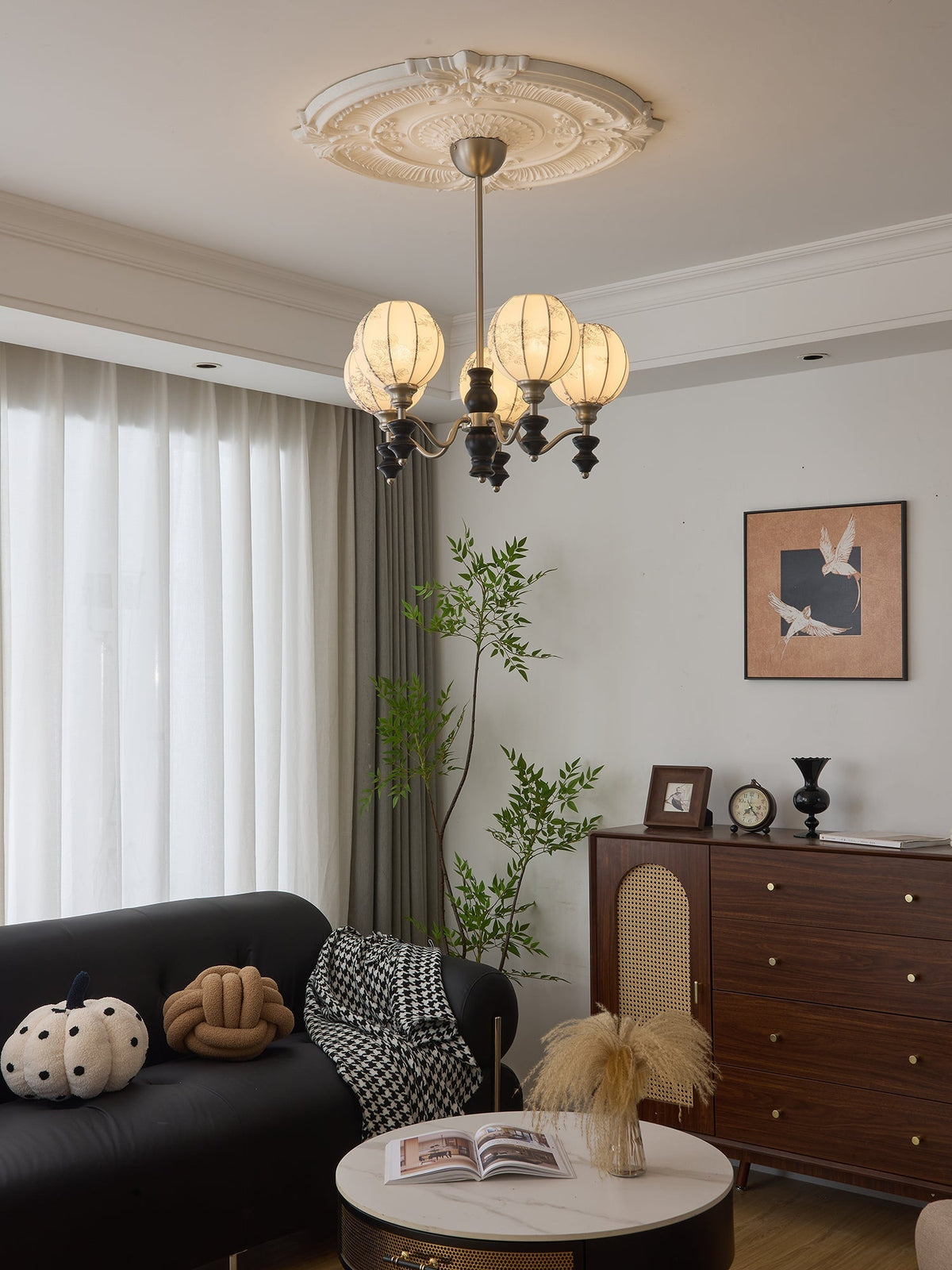 Osilan lampadario Eleganza vintage in legno