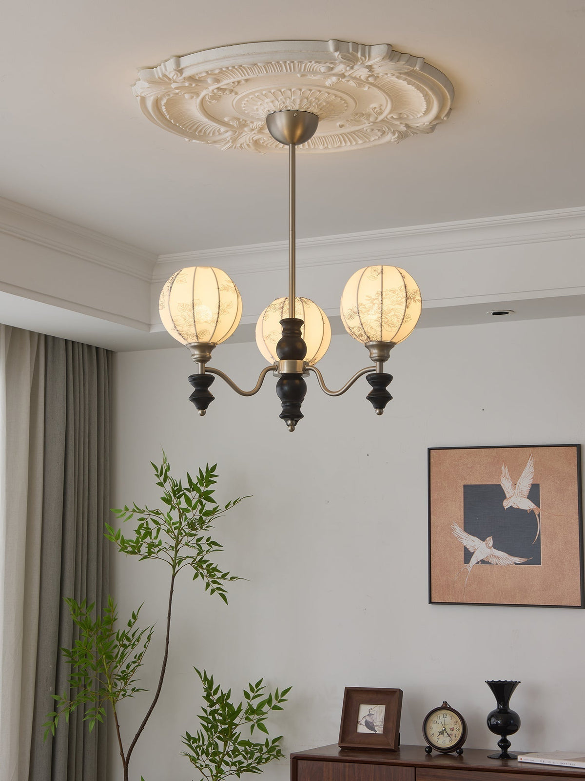Osilan lampadario Eleganza vintage in legno