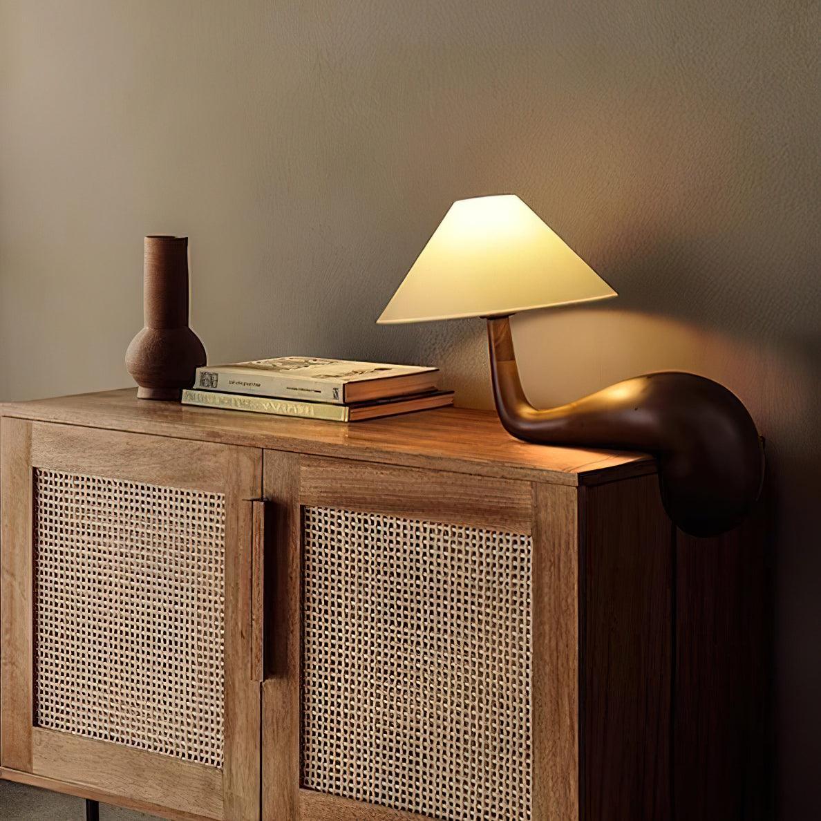 Solisise lampada da tavolo in legno artistica