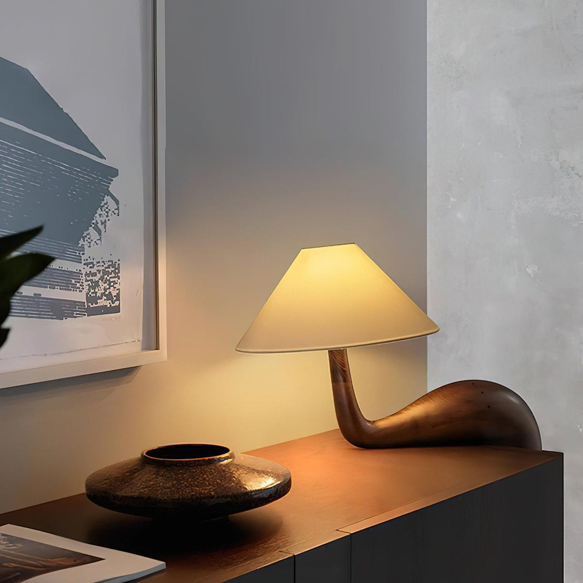 Solisise lampada da tavolo in legno artistica