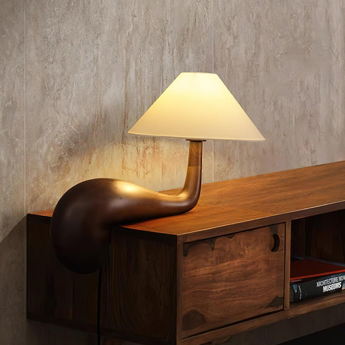 Solisise lampada da tavolo in legno artistica
