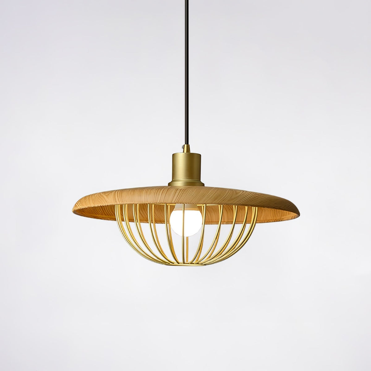 Rinoira lampada a sospensione in legno Retro vintage