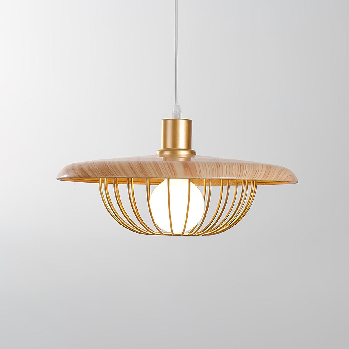 Rinoira lampada a sospensione in legno Retro vintage