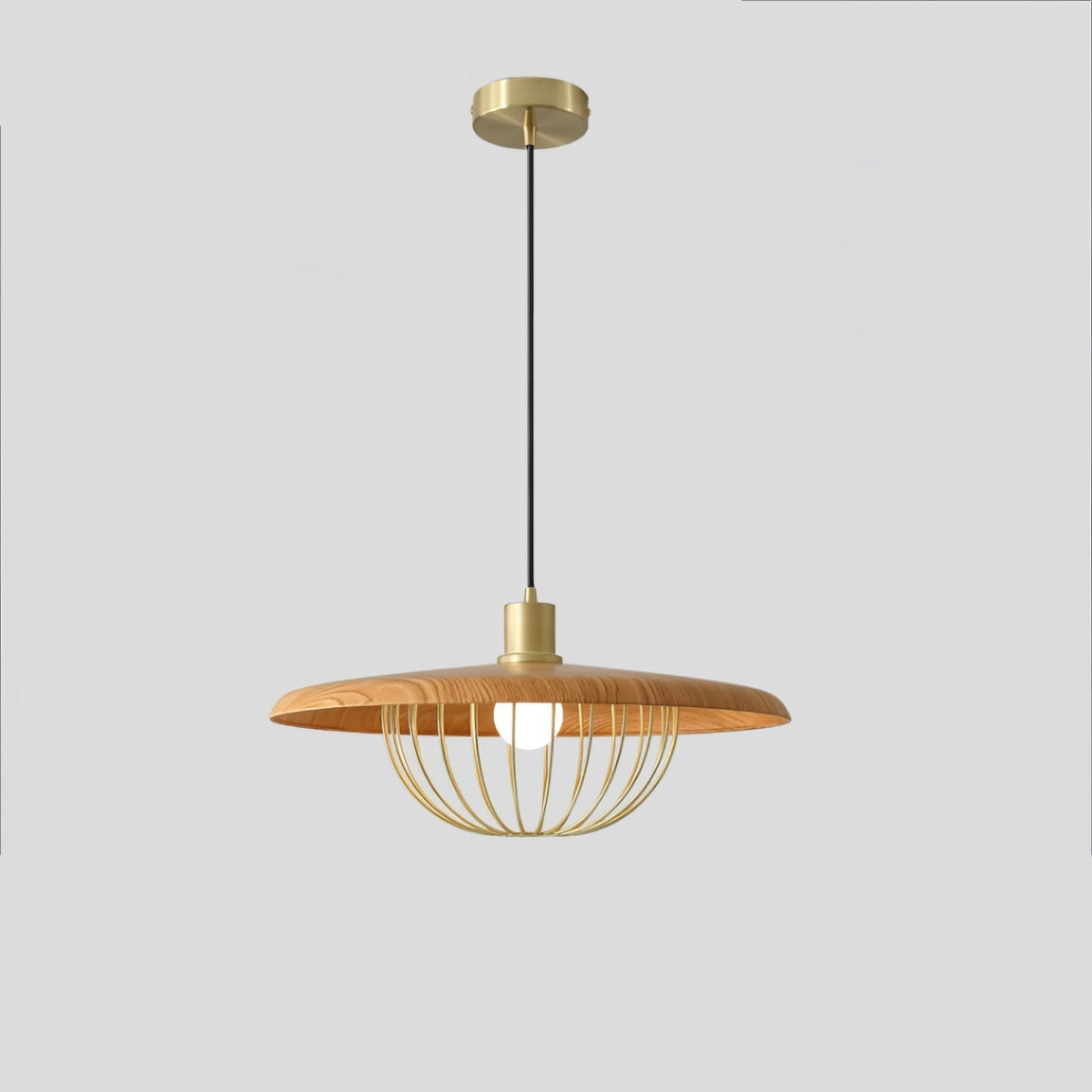 Rinoira lampada a sospensione in legno Retro vintage