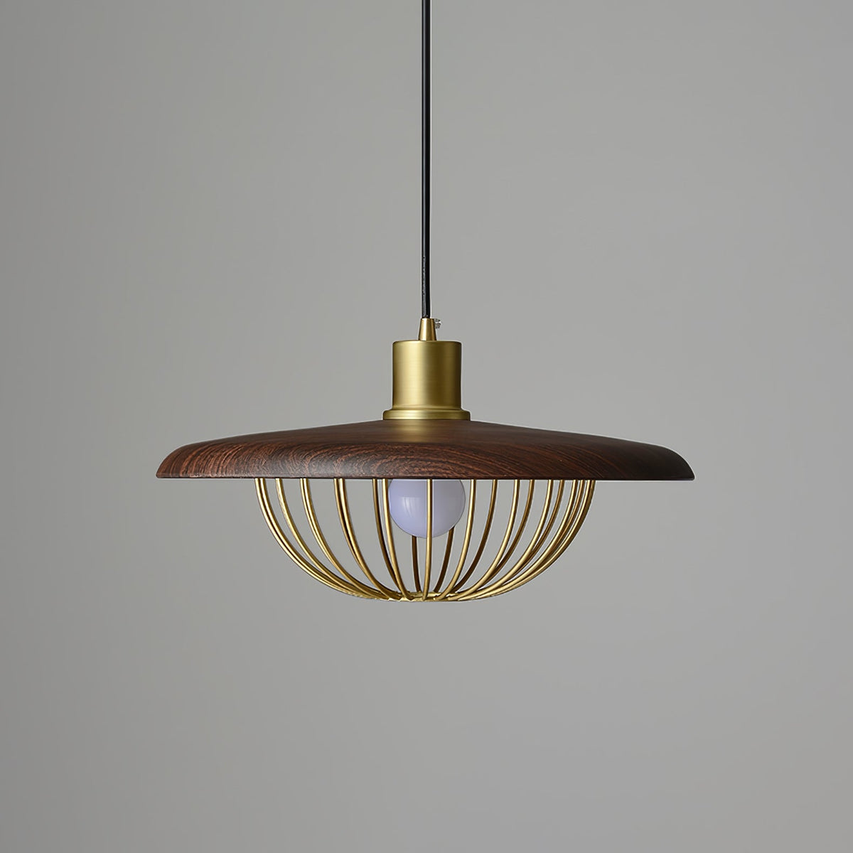Rinoira lampada a sospensione in legno Retro vintage