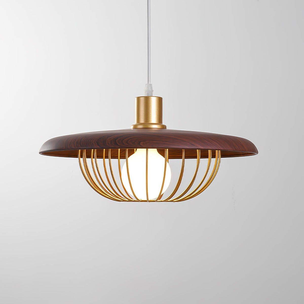 Rinoira lampada a sospensione in legno Retro vintage