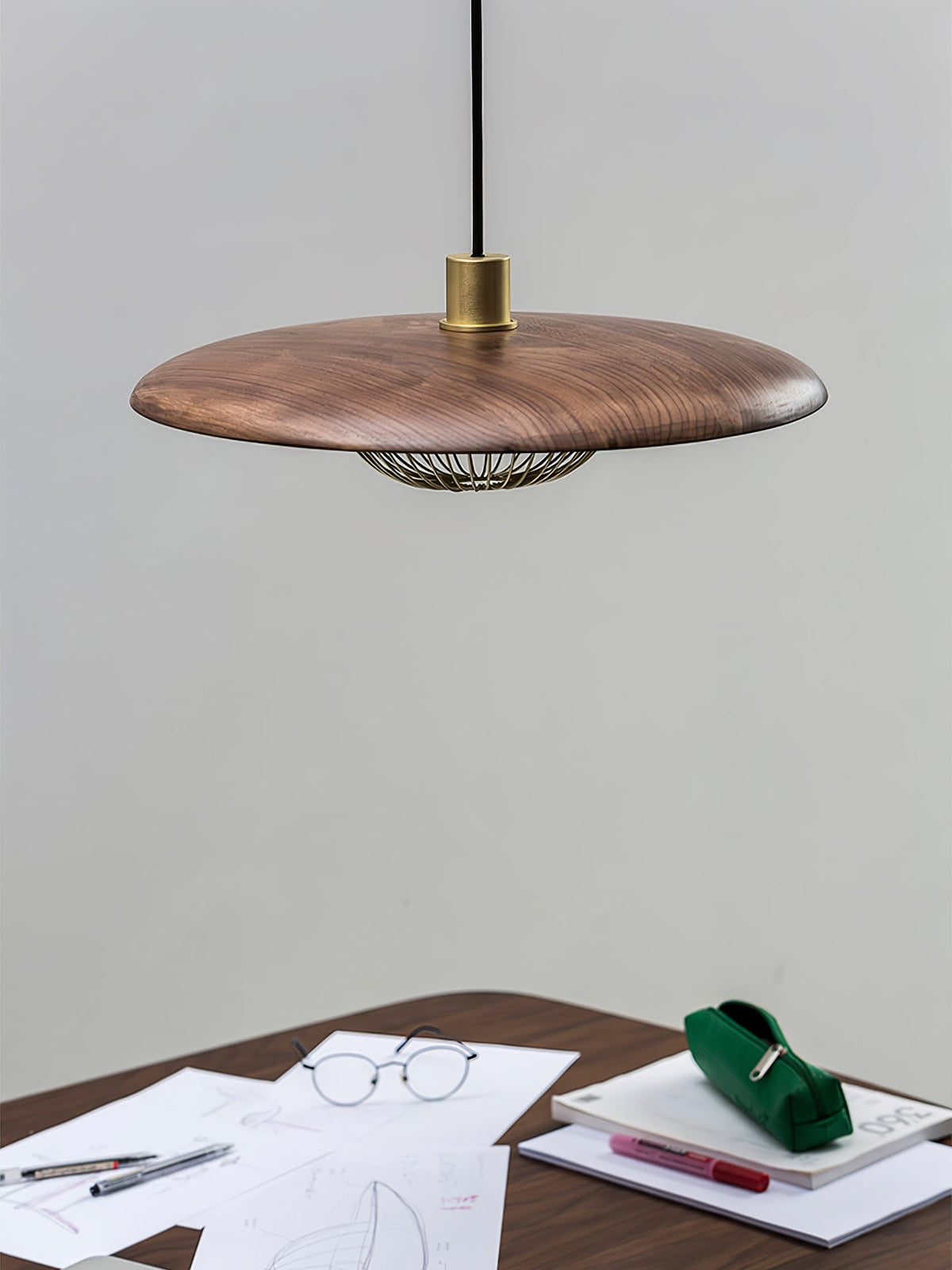 Rinoira lampada a sospensione in legno Retro vintage