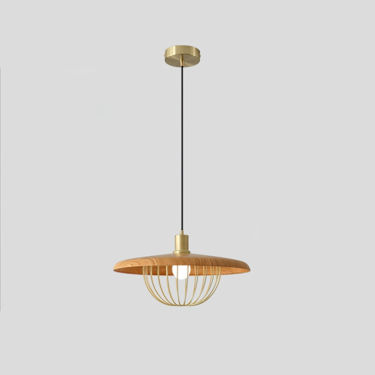 Rinoira lampada a sospensione in legno Retro vintage