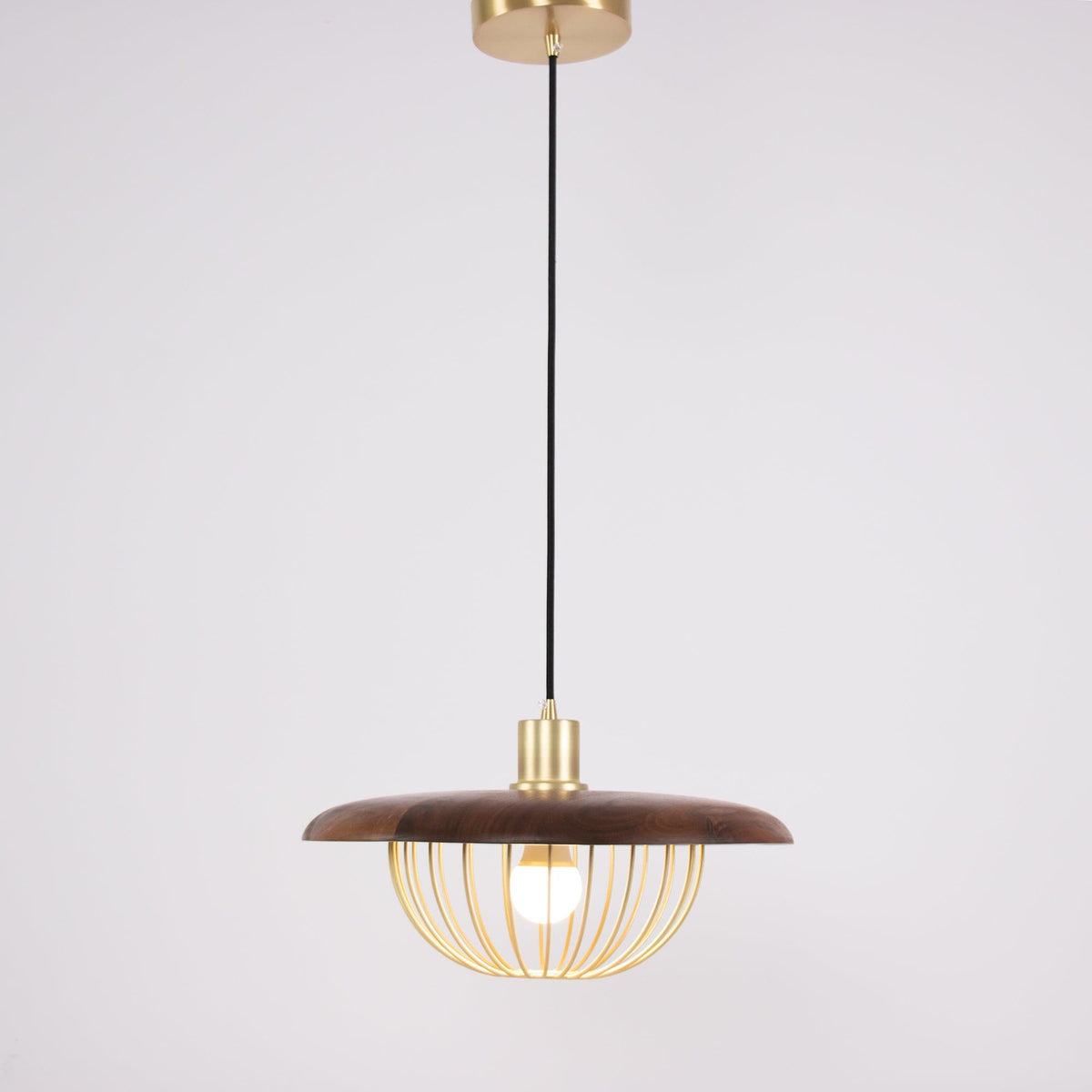Rinoira lampada a sospensione in legno Retro vintage