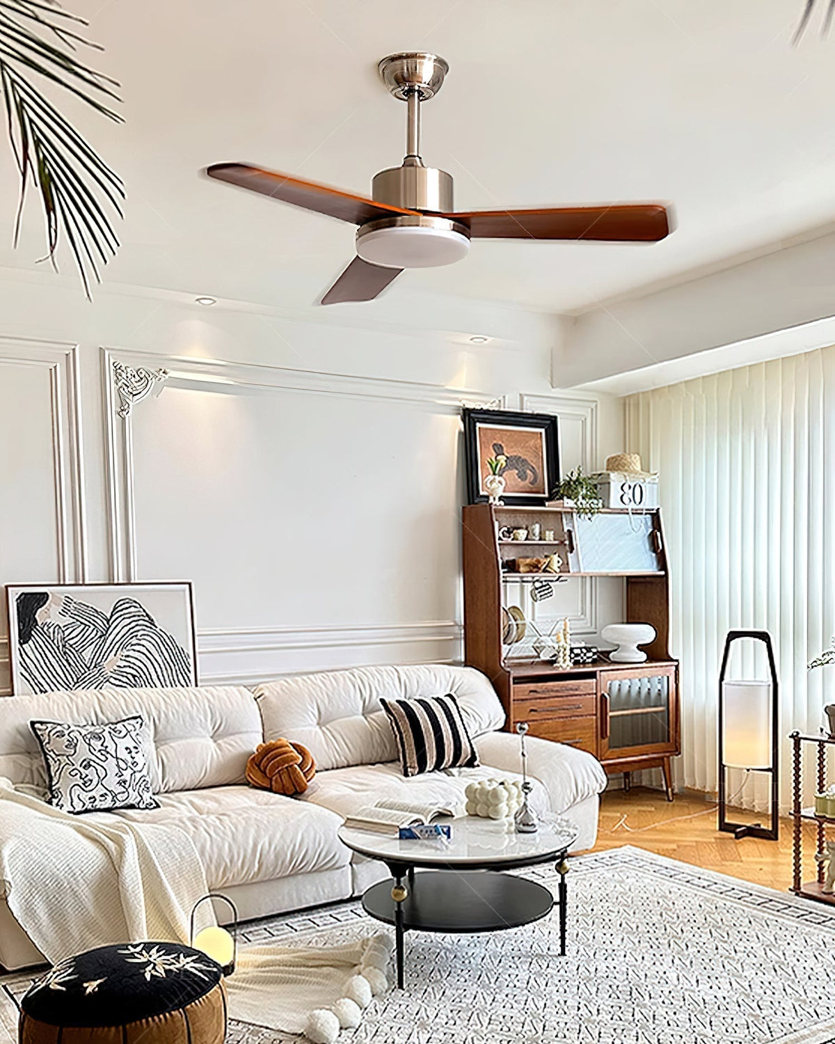 Mireaine ventilatore da soffitto con luce
