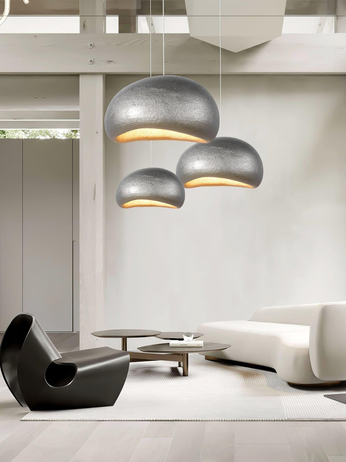 Lampada a sospensione ciottoli Inspired Organic Form Soft Glow moderno Artistic