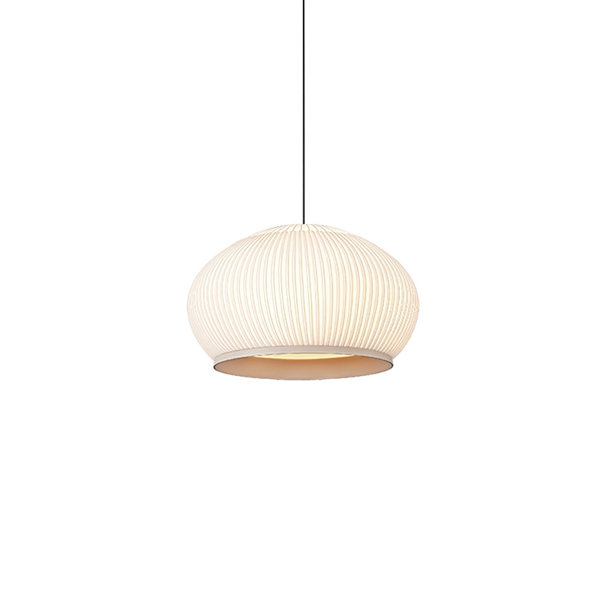 Lineiella lampada a sospensione in tessuto minimalista