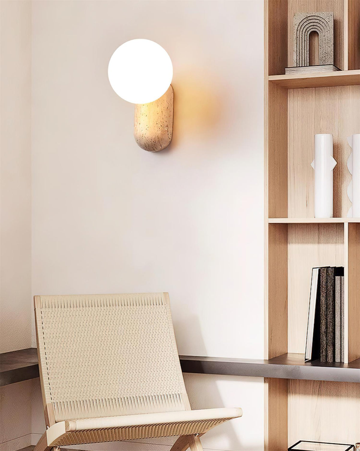 Tavelaria lampada da parete travertino Organic Serenity