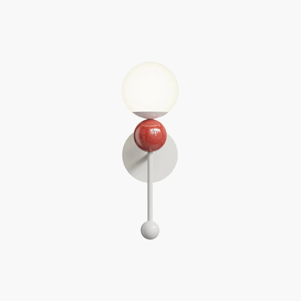 Valentina Moderno Acrilico Metallo Applique Plafoniera Legno Rosso Camera da Letto Corridoio