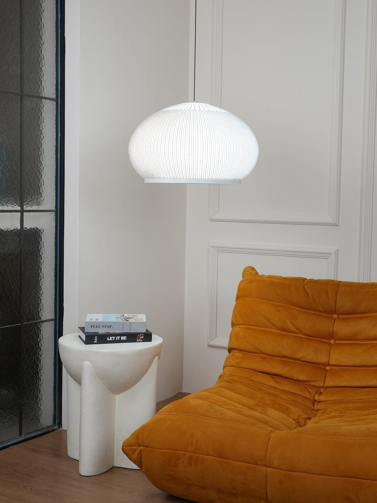 Lineiella lampada a sospensione in tessuto minimalista