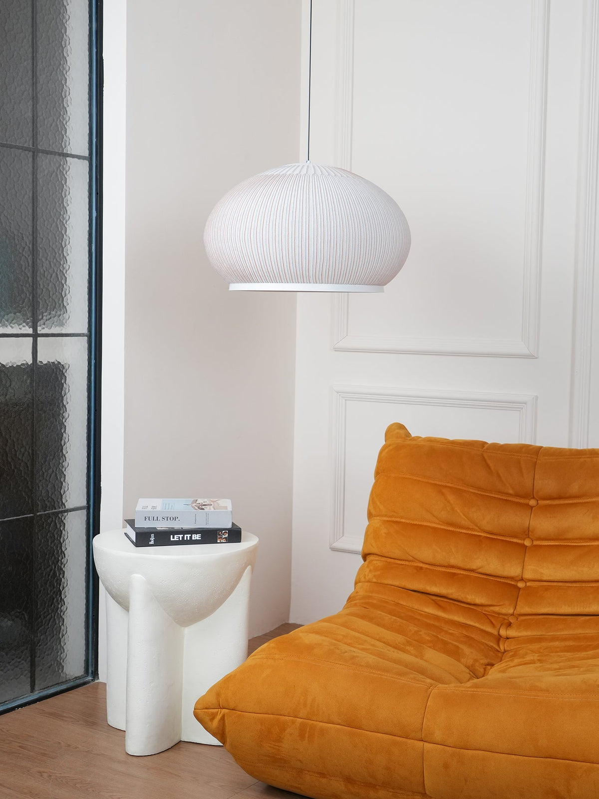 Lineiella lampada a sospensione in tessuto minimalista